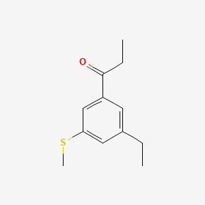 1-(3-Ethyl-5-(methylthio)phenyl)propan-1-one