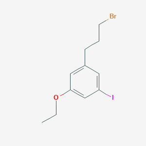 molecular formula C11H14BrIO B14047821 1-(3-Bromopropyl)-3-ethoxy-5-iodobenzene 