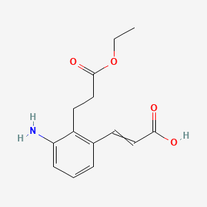 (E)-3-(3-Amino-2-(3-ethoxy-3-oxopropyl)phenyl)acrylic acid