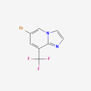 molecular formula C8H4BrF3N2 B1404783 6-Bromo-8-(trifluoromethyl)imidazo[1,2-a]pyridine CAS No. 1417334-55-4