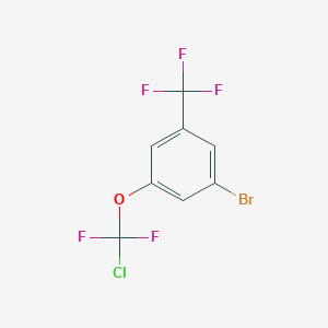 molecular formula C8H3BrClF5O B1404789 1-Bromo-3-[chloro(difluoro)methoxy]-5-(trifluoromethyl)benzene CAS No. 1417569-44-8