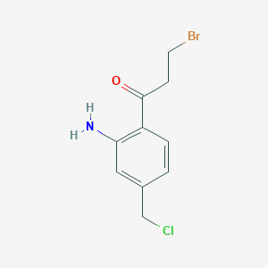 1-(2-Amino-4-(chloromethyl)phenyl)-3-bromopropan-1-one