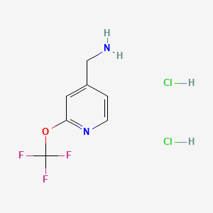 molecular formula C7H9Cl2F3N2O B14047941 (2-(Trifluoromethoxy)pyridin-4-YL)methanamine 2hcl 