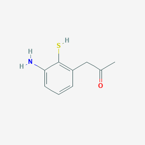 molecular formula C9H11NOS B14047946 1-(3-Amino-2-mercaptophenyl)propan-2-one 