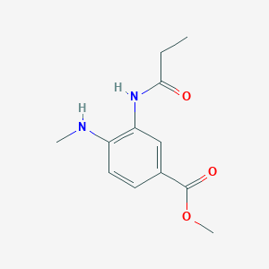 molecular formula C12H16N2O3 B1404796 Methyl 4-(methylamino)-3-propanamidobenzoate CAS No. 1565845-74-0