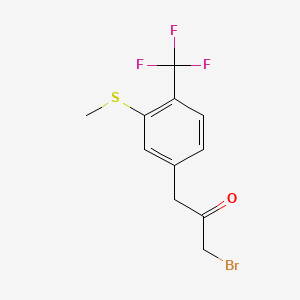 1-Bromo-3-(3-(methylthio)-4-(trifluoromethyl)phenyl)propan-2-one