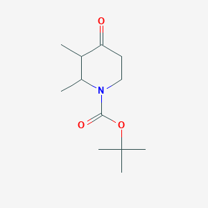 molecular formula C12H21NO3 B14047994 Tert-butyl 2,3-dimethyl-4-oxo-piperidine-1-carboxylate 