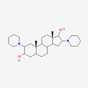 (10S,13S)-10,13-dimethyl-2,16-di(piperidin-1-yl)-2,3,4,5,6,7,8,9,11,12,14,15,16,17-tetradecahydro-1H-cyclopenta[a]phenanthrene-3,17-diol