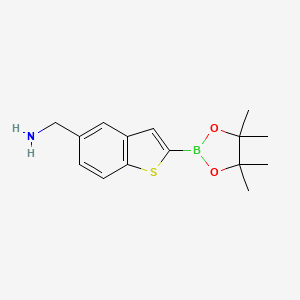 (2-(4,4,5,5-Tetramethyl-1,3,2-dioxaborolan-2-yl)benzo[b]thiophen-5-yl)methanamine