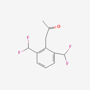 molecular formula C11H10F4O B14048051 1-(2,6-Bis(difluoromethyl)phenyl)propan-2-one 