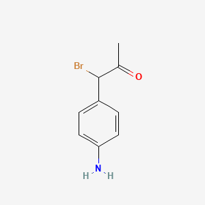 molecular formula C9H10BrNO B14048069 1-(4-Aminophenyl)-1-bromopropan-2-one 