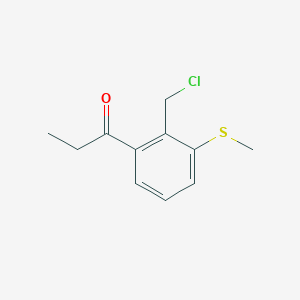 1-(2-(Chloromethyl)-3-(methylthio)phenyl)propan-1-one