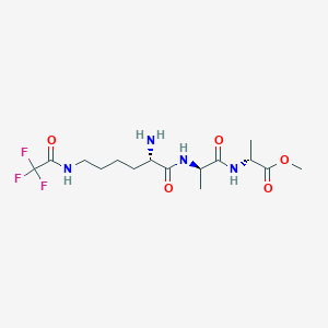 molecular formula C15H25F3N4O5 B14048133 L-Lys(tfa)-D-ala-D-ala-ome 