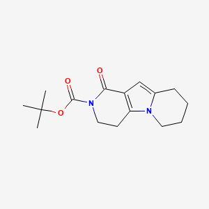 molecular formula C16H22N2O3 B14048143 Tert-butyl 1-oxo-3,4,6,7,8,9-hexahydropyrido[3,4-B]indolizine-2(1H)-carboxylate 