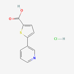 molecular formula C10H8ClNO2S B1404819 5-(Pyridin-3-yl)thiophene-2-carboxylic acid hydrochloride CAS No. 1421602-69-8