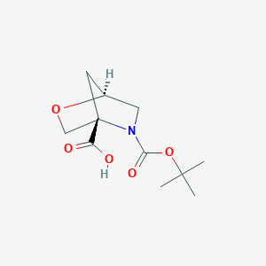 molecular formula C11H17NO5 B14048190 N-Boc-(1S,4S)-2-oxa-5-azabicyclo[2.2.1]heptane-4-carboxylic acid 