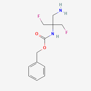 molecular formula C12H16F2N2O2 B14048210 Benzyl (1-amino-3-fluoro-2-(fluoromethyl)propan-2-yl)carbamate 