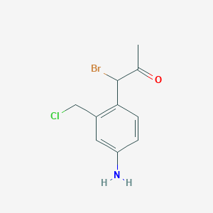 1-(4-Amino-2-(chloromethyl)phenyl)-1-bromopropan-2-one