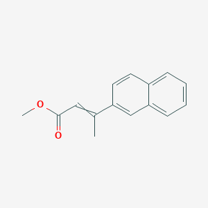 molecular formula C15H14O2 B14048217 Methyl 3-(naphthalen-2-yl)but-2-enoate CAS No. 51212-51-2