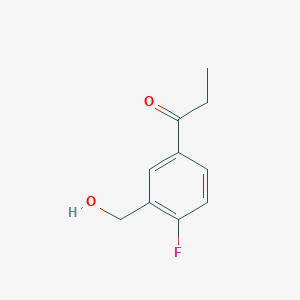 1-(4-Fluoro-3-(hydroxymethyl)phenyl)propan-1-one