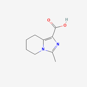 molecular formula C9H12N2O2 B1404825 3-methyl-5H,6H,7H,8H-imidazo[1,5-a]pyridine-1-carboxylic acid CAS No. 1375472-21-1
