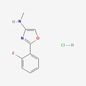 2-(2-fluorophenyl)-N-methyl-1,3-oxazol-4-amine;hydrochloride