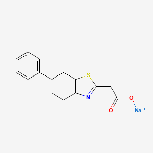 molecular formula C15H14NNaO2S B1404828 2-(6-苯基-4,5,6,7-四氢-1,3-苯并噻唑-2-基)乙酸钠 CAS No. 1394042-23-9