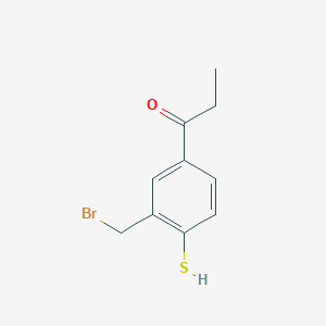 1-(3-(Bromomethyl)-4-mercaptophenyl)propan-1-one