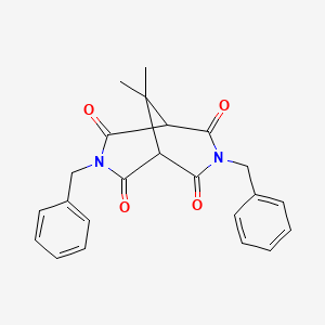 molecular formula C23H22N2O4 B14048348 3,7-Dibenzyl-9,9-dimethyl-2,4,6,8-tetraoxo-3,7-diazabicyclo[3.3.1]nonane 