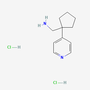 molecular formula C11H18Cl2N2 B1404835 [1-(吡啶-4-基)环戊基]甲胺二盐酸盐 CAS No. 1423991-72-3