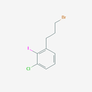 molecular formula C9H9BrClI B14048350 1-(3-Bromopropyl)-3-chloro-2-iodobenzene 