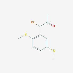 molecular formula C11H13BrOS2 B14048358 1-(2,5-Bis(methylthio)phenyl)-1-bromopropan-2-one 