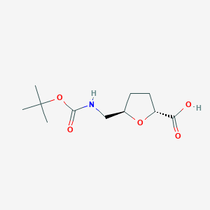 (2R,5R)-5-(((Tert-butoxycarbonyl)amino)methyl)tetrahydrofuran-2-carboxylic acid