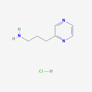 molecular formula C7H12ClN3 B1404840 3-(吡嗪-2-基)丙-1-胺盐酸盐 CAS No. 1423031-81-5
