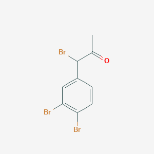 molecular formula C9H7Br3O B14048404 1-Bromo-1-(3,4-dibromophenyl)propan-2-one 