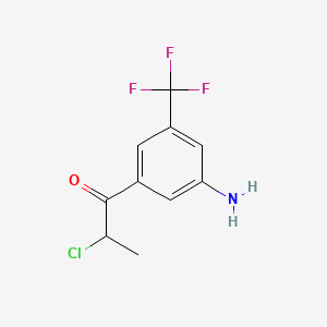 1-(3-Amino-5-(trifluoromethyl)phenyl)-2-chloropropan-1-one