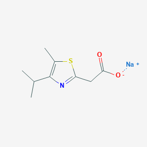 molecular formula C9H12NNaO2S B1404842 Sodium 2-[5-methyl-4-(propan-2-yl)-1,3-thiazol-2-yl]acetate CAS No. 1423025-18-6