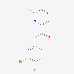 2-(3-Bromo-4-fluorophenyl)-1-(6-methylpyridin-2-yl)ethanone