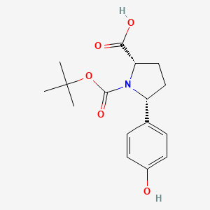 (2S,5R)-1-(tert-Butoxycarbonyl)-5-(4-hydroxyphenyl)pyrrolidine-2-carboxylic acid