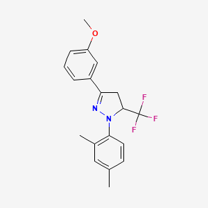 1-(2,4-Dimethylphenyl)-3-(3-methoxyphenyl)-5-(trifluoromethyl)-4,5-dihydro-1H-pyrazole