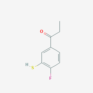 1-(4-Fluoro-3-mercaptophenyl)propan-1-one