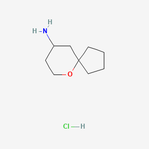 molecular formula C9H18ClNO B1404850 6-氧代螺[4.5]癸-9-胺盐酸盐 CAS No. 1448046-14-7
