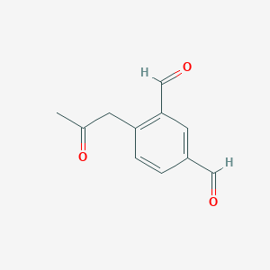 molecular formula C11H10O3 B14048508 1-(2,4-Diformylphenyl)propan-2-one 