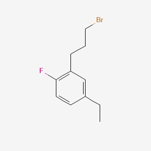 molecular formula C11H14BrF B14048529 1-(3-Bromopropyl)-5-ethyl-2-fluorobenzene 