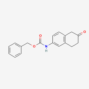 molecular formula C18H17NO3 B14048553 (6-Oxo-5,6,7,8-tetrahydronaphthalen-2-yl)carbamic acid benzyl ester CAS No. 939759-29-2