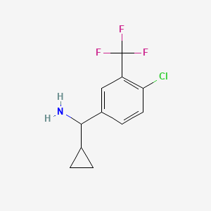 molecular formula C11H11ClF3N B1404856 （4-氯-3-(三氟甲基)苯基）（环丙基）甲胺 CAS No. 1270521-59-9