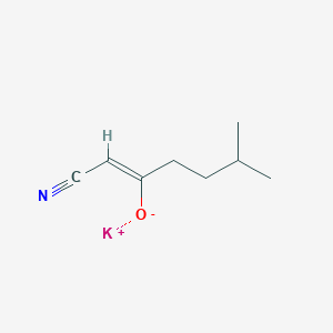 molecular formula C8H12KNO B1404857 Potassium 1-cyano-5-methylhex-1-en-2-olate CAS No. 1432684-10-0