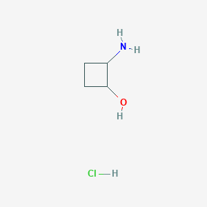 molecular formula C4H10ClNO B1404859 2-Aminocyclobutan-1-ol hydrochloride CAS No. 1909287-71-3