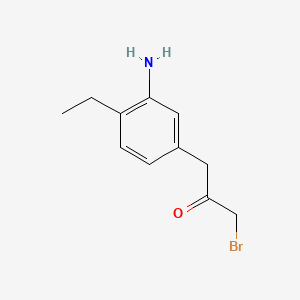 molecular formula C11H14BrNO B14048591 1-(3-Amino-4-ethylphenyl)-3-bromopropan-2-one 