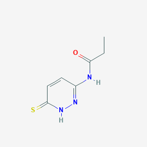 molecular formula C7H9N3OS B1404860 N-(6-巯基哒嗪-3-基)丙酰胺 CAS No. 1447965-77-6